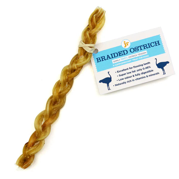 JR Pet Products Braided Ostrich (Single)