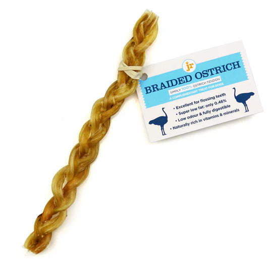 JR Pet Products Braided Ostrich (Single)