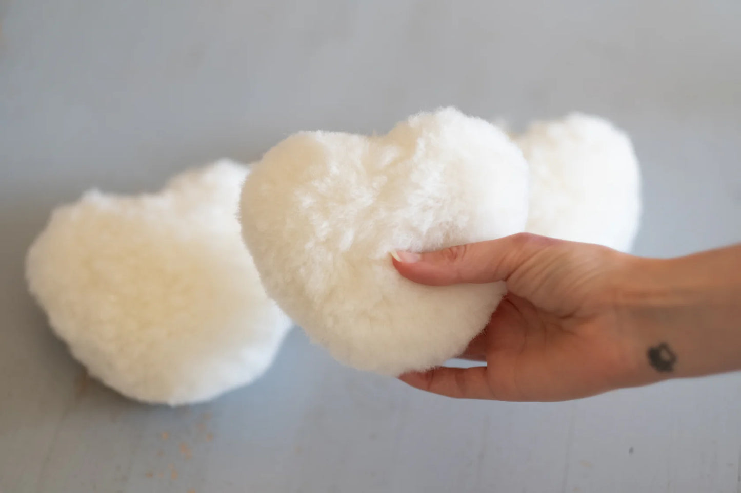 Ani-Mal Sheepskin Crinkle Heart Toy