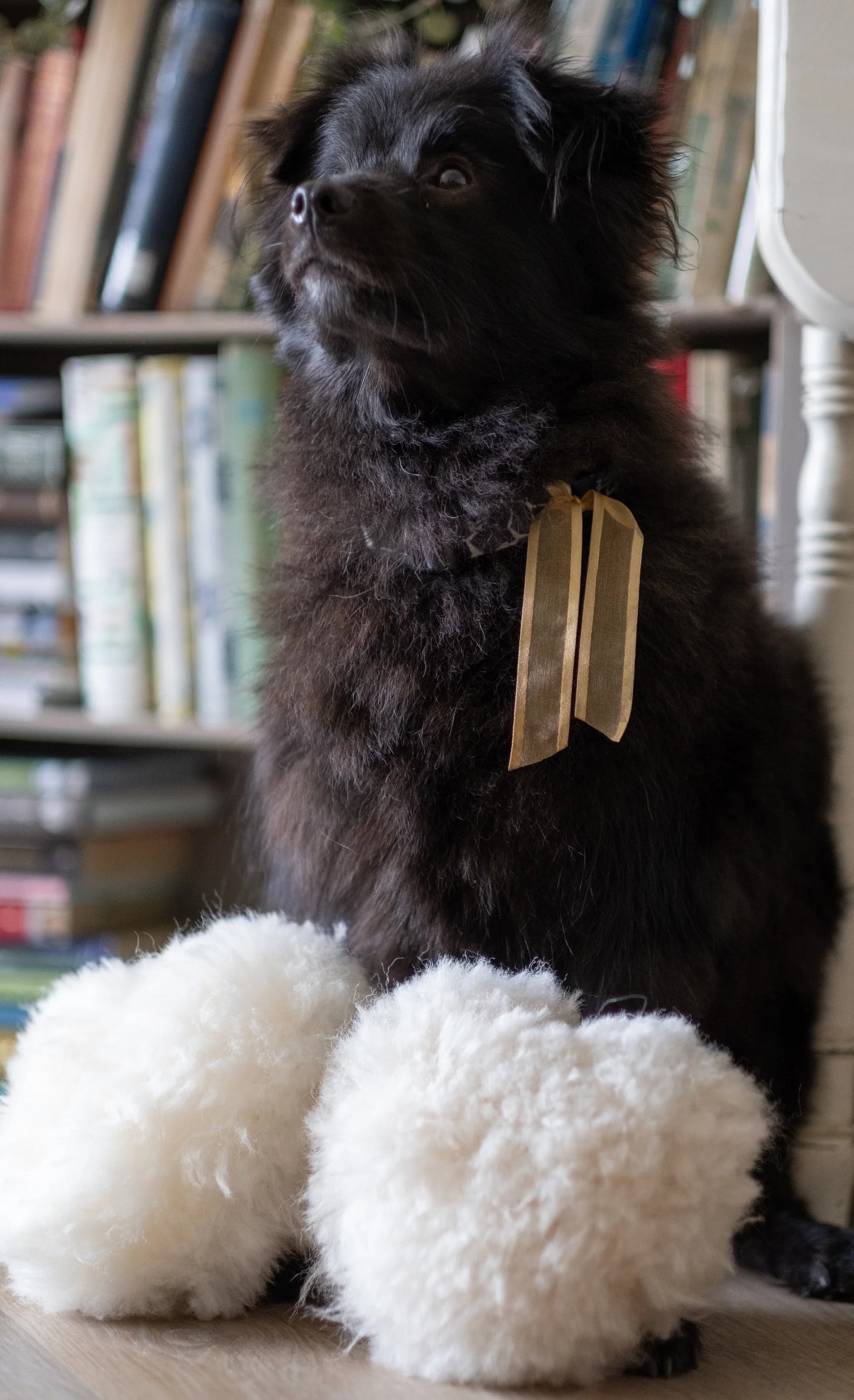 Ani-Mal Sheepskin Crinkle Heart Toy