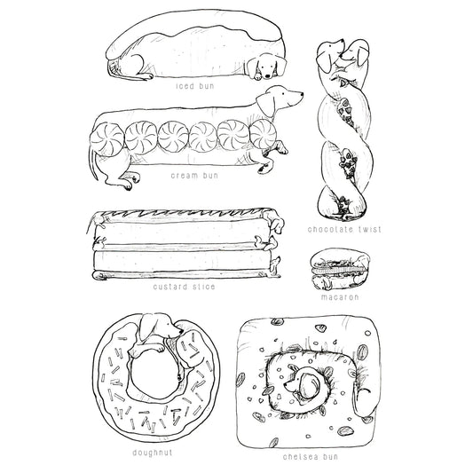 Tabitha Noakes ‘Cake Dogs’ A4 Print