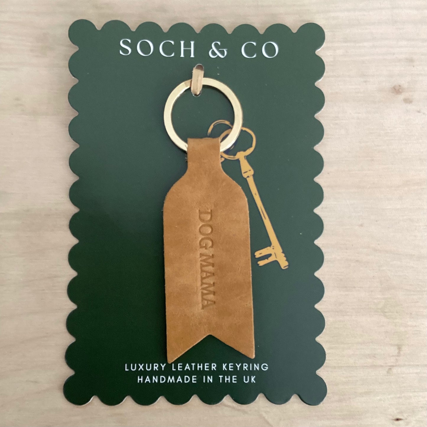 Soch & Co “Dog Mama” and “Dog Dad” Leather Keyring