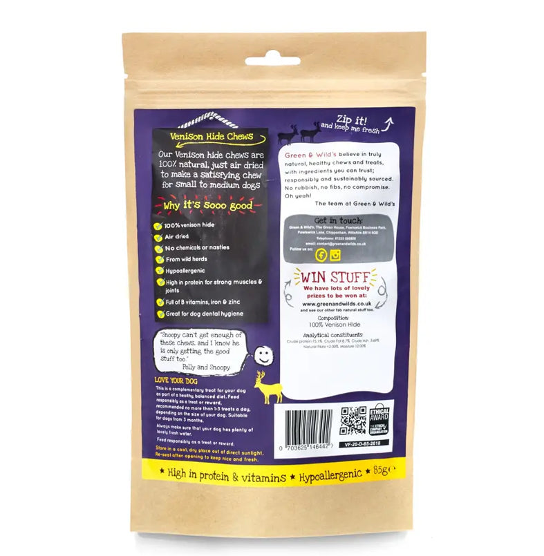 Green and Wild’s Venison Hide Chews