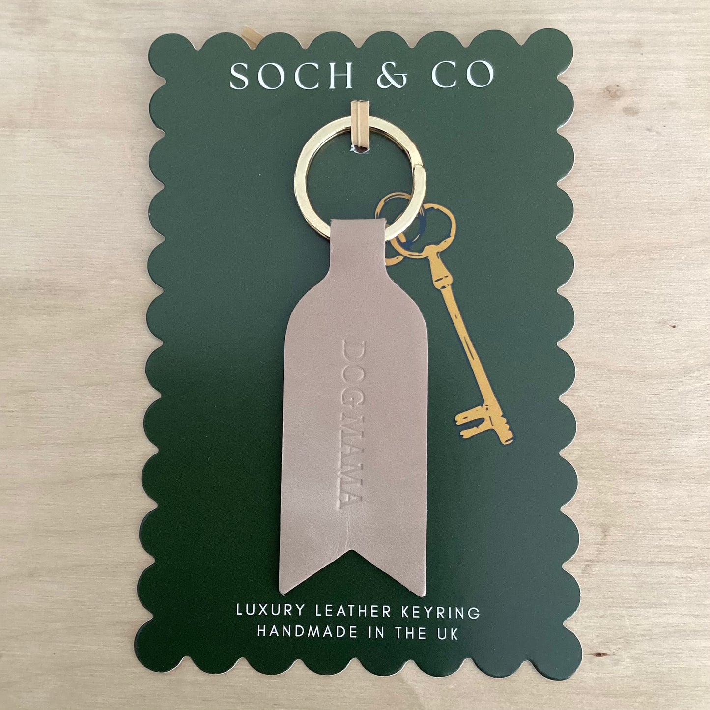 Soch & Co “Dog Mama” and “Dog Dad” Leather Keyring