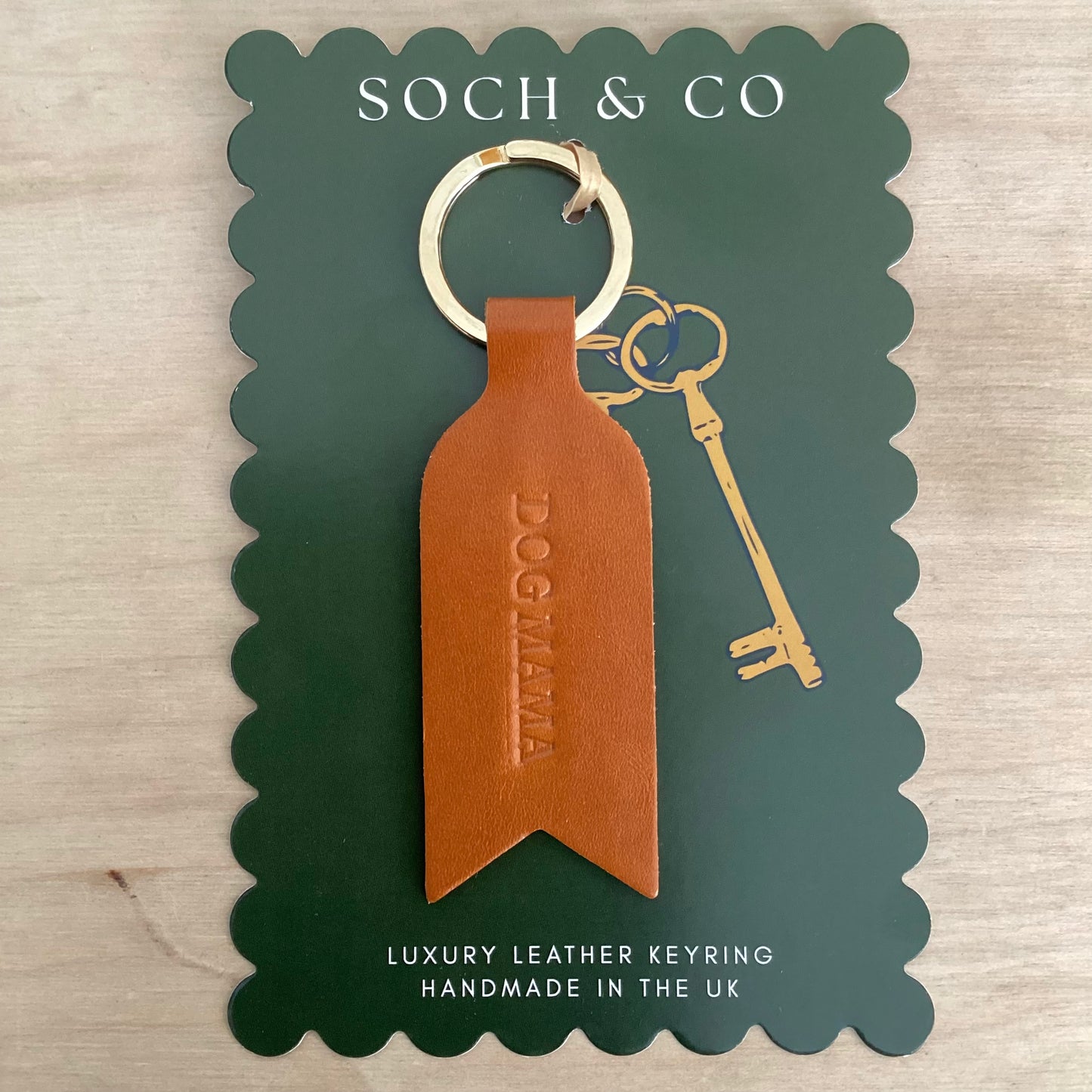 Soch & Co “Dog Mama” and “Dog Dad” Leather Keyring