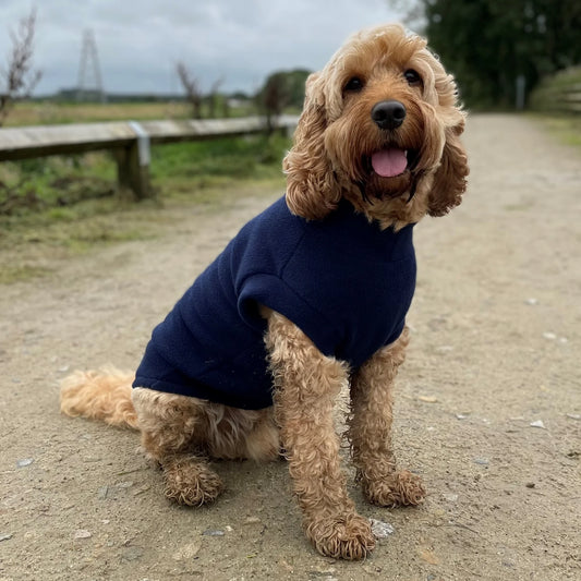 Pawsome Suits Fleece Tanki - Navy
