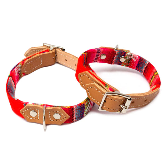 Hiro and Wolf Orange Inca Collar