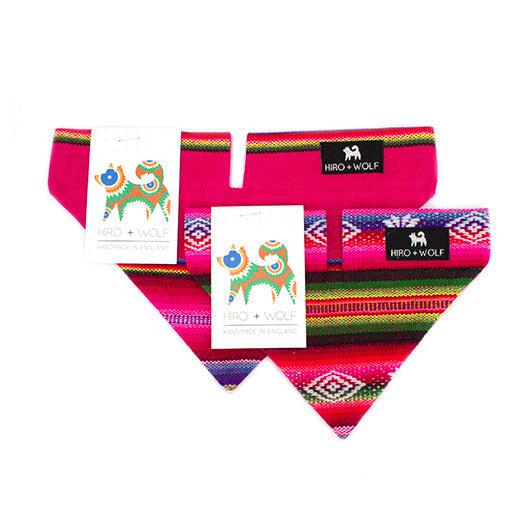 Hiro and Wolf Pink Inca Bandana