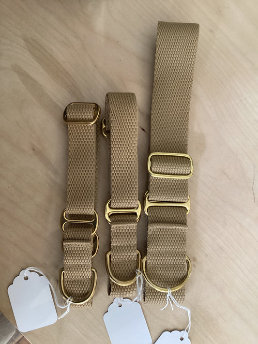 Doggie Apparel Martingale Collar Beige