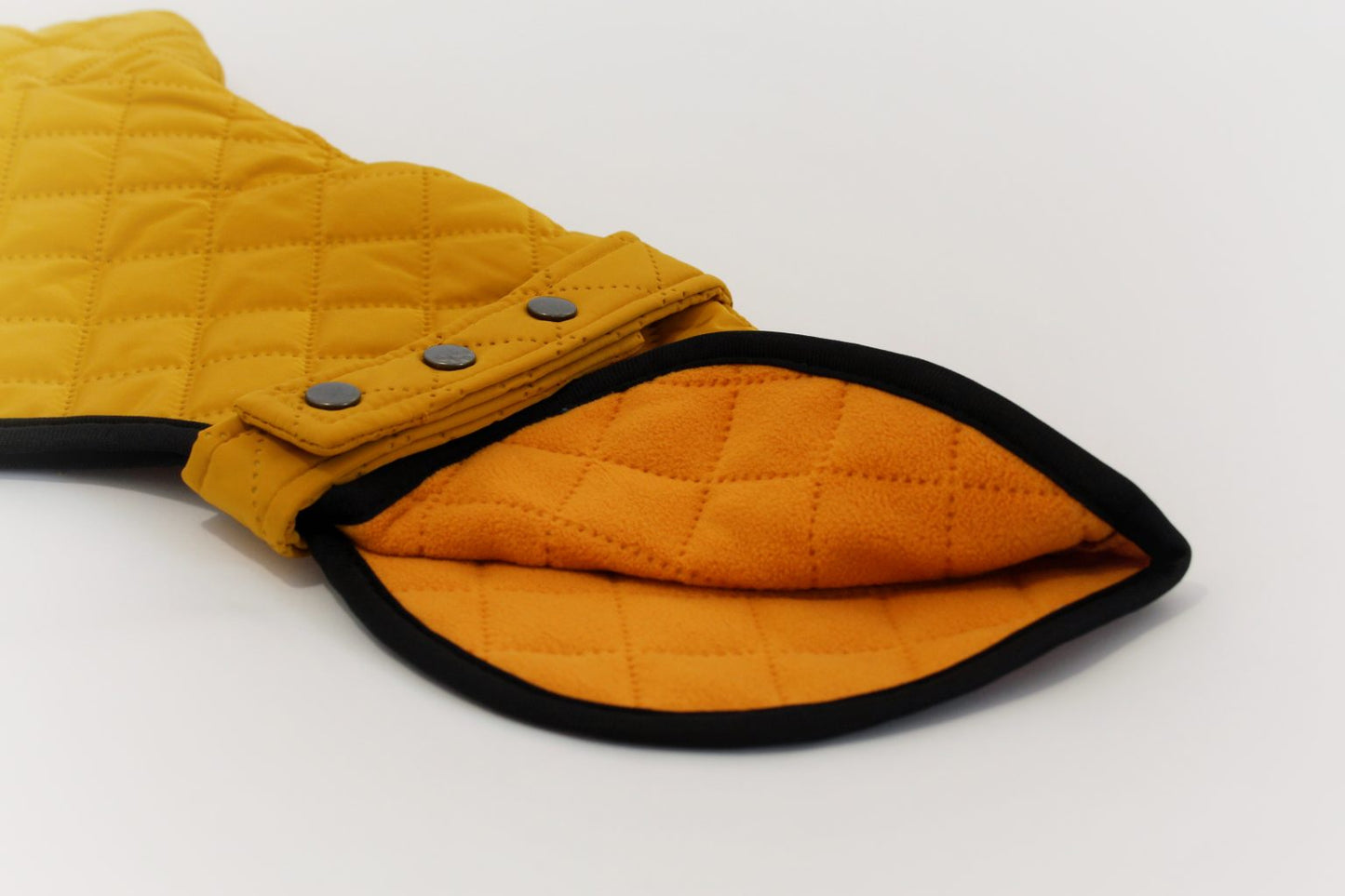 The Trendy Whippet Yellow Quilted Waterproof Coat