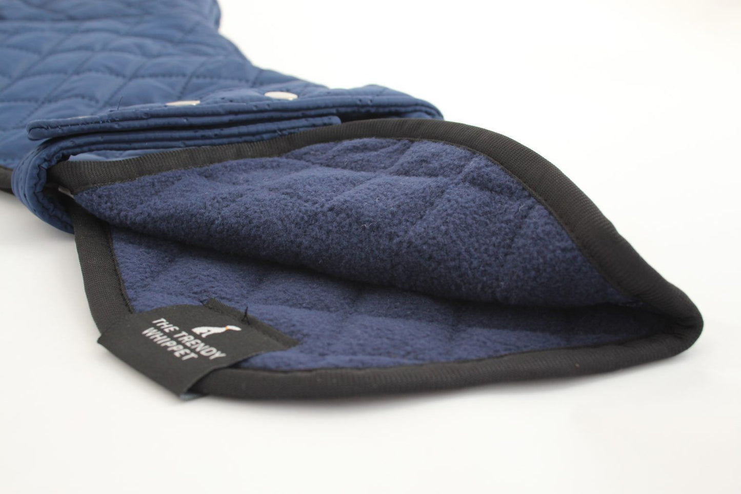 The Trendy Whippet Navy Quilted Waterproof Coat
