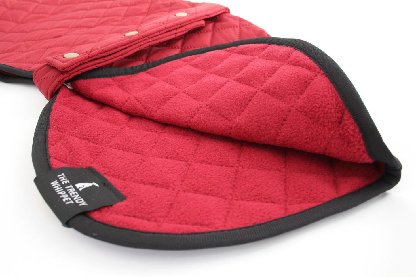 The Trendy Whippet Burgundy Quilted Waterproof Coat