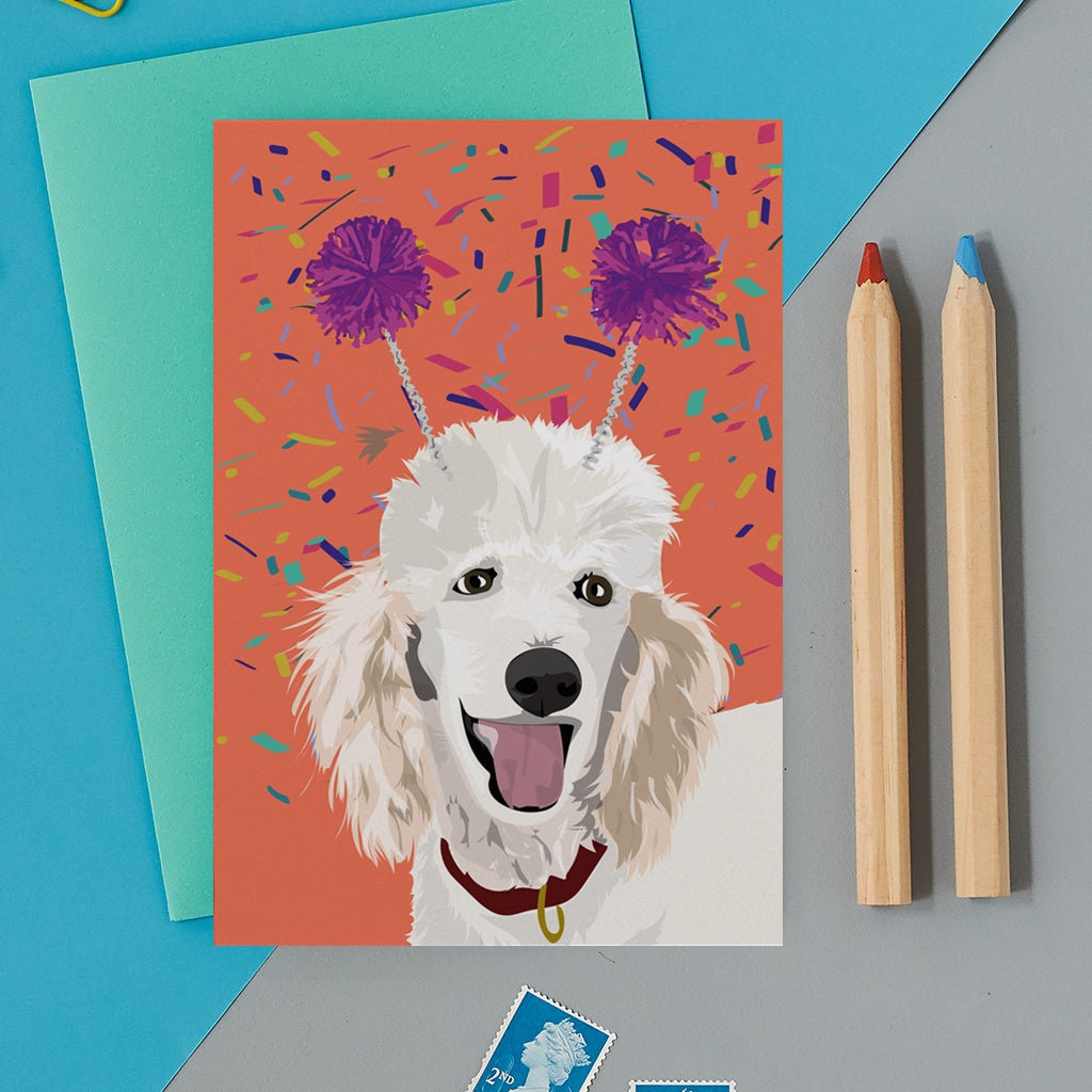 Harley The Poodle Greetings Card