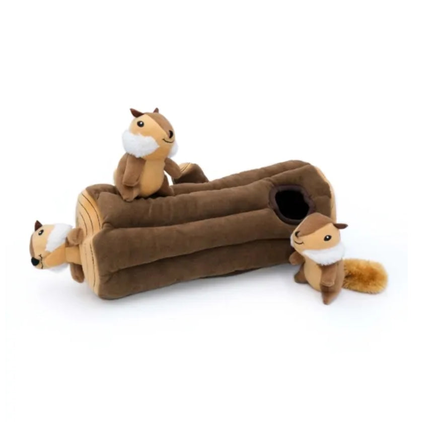 Zippy Paws Log & Chipmonks