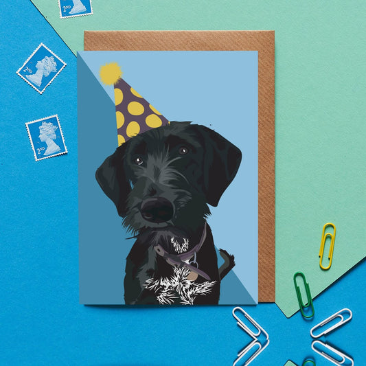 Waffle The Terrier Greetings Card