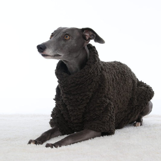 The Trendy Whippet Khaki Fluffy Fleece Whippet Jumper