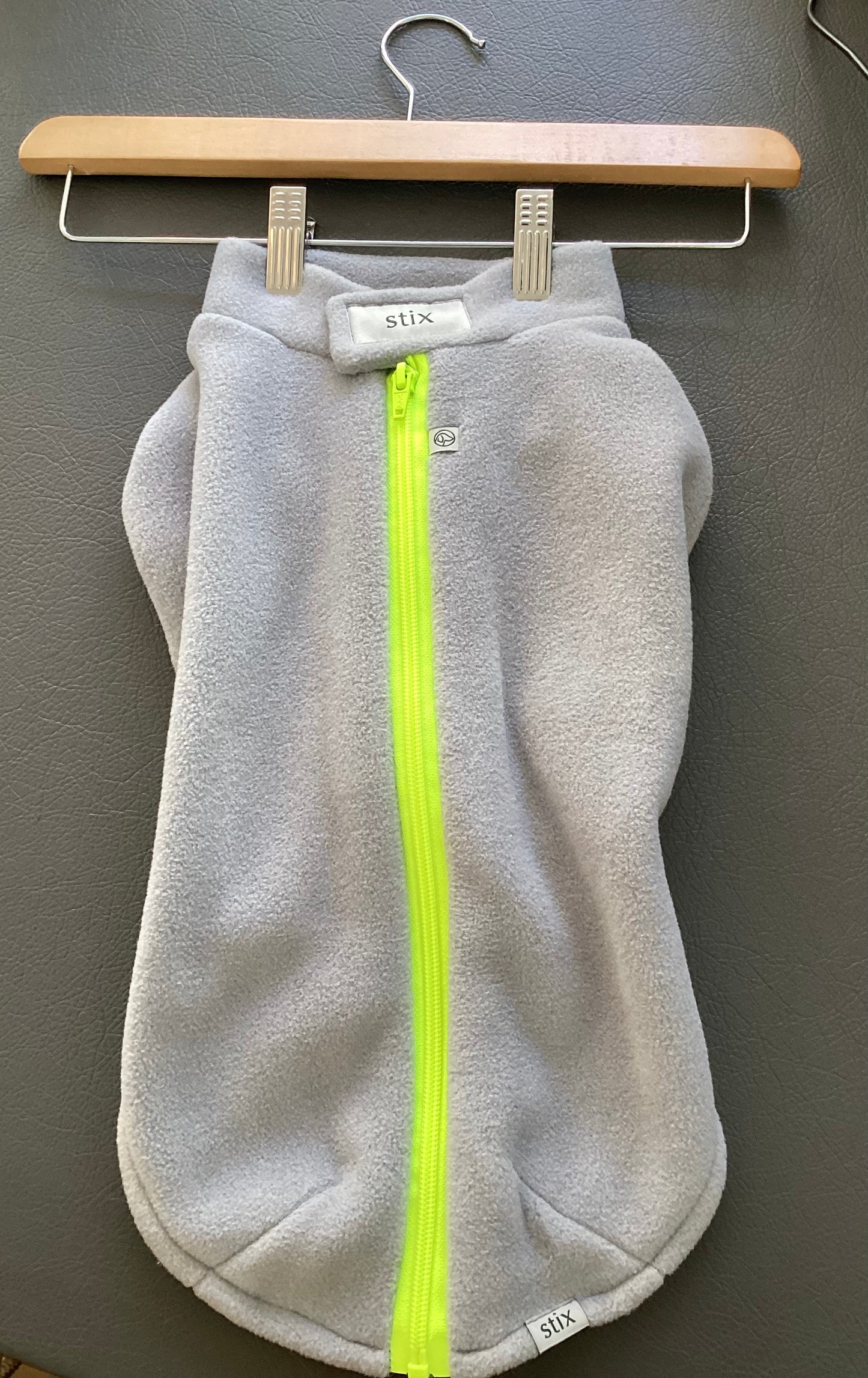 Stix Light Grey Dachshund Fleece