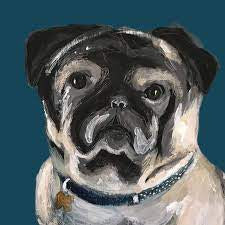 Print Circus ‘Teddy the Pug’ Greetings Card