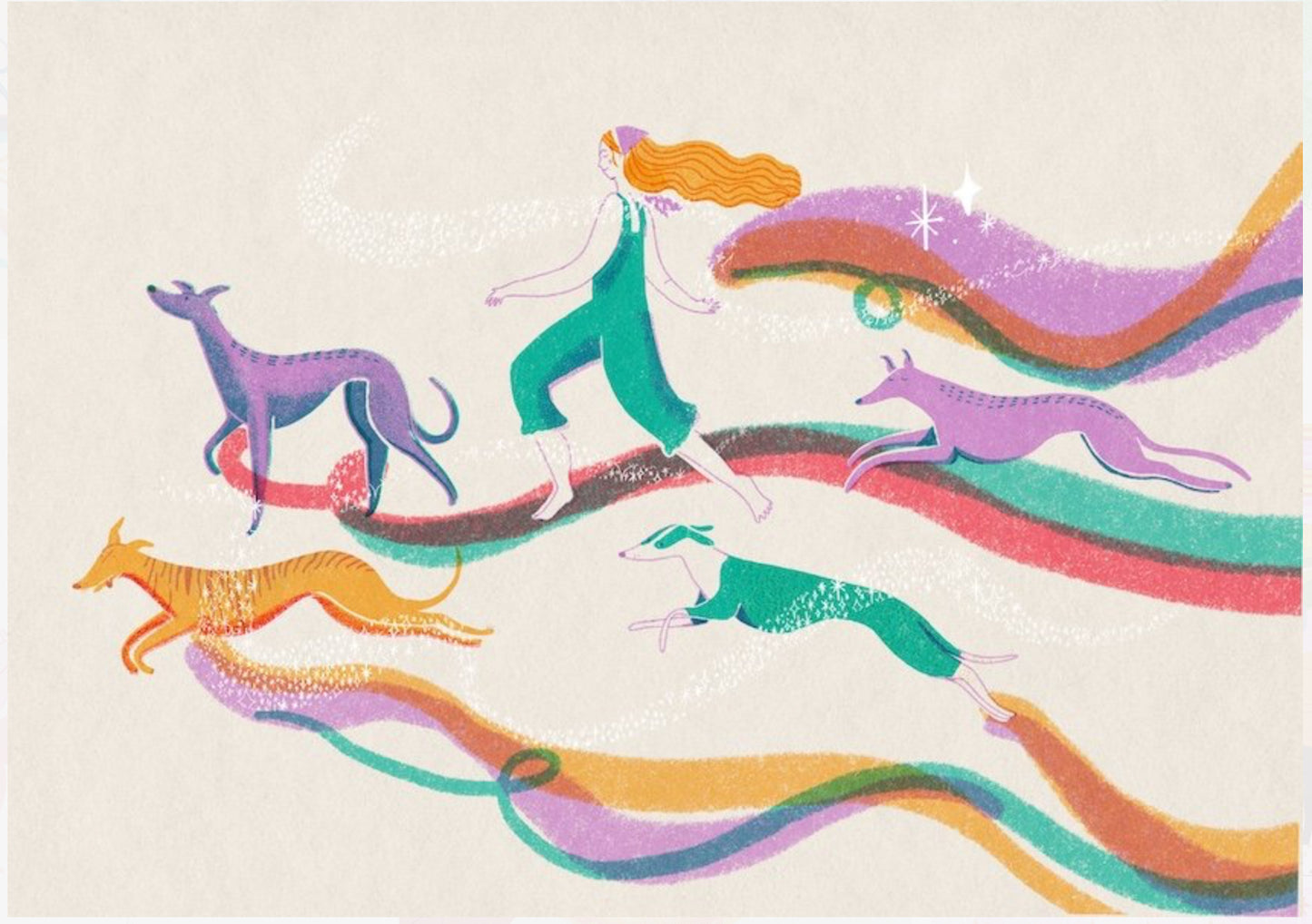 Bryony Moss ‘Dream Hounds’ A4 Print