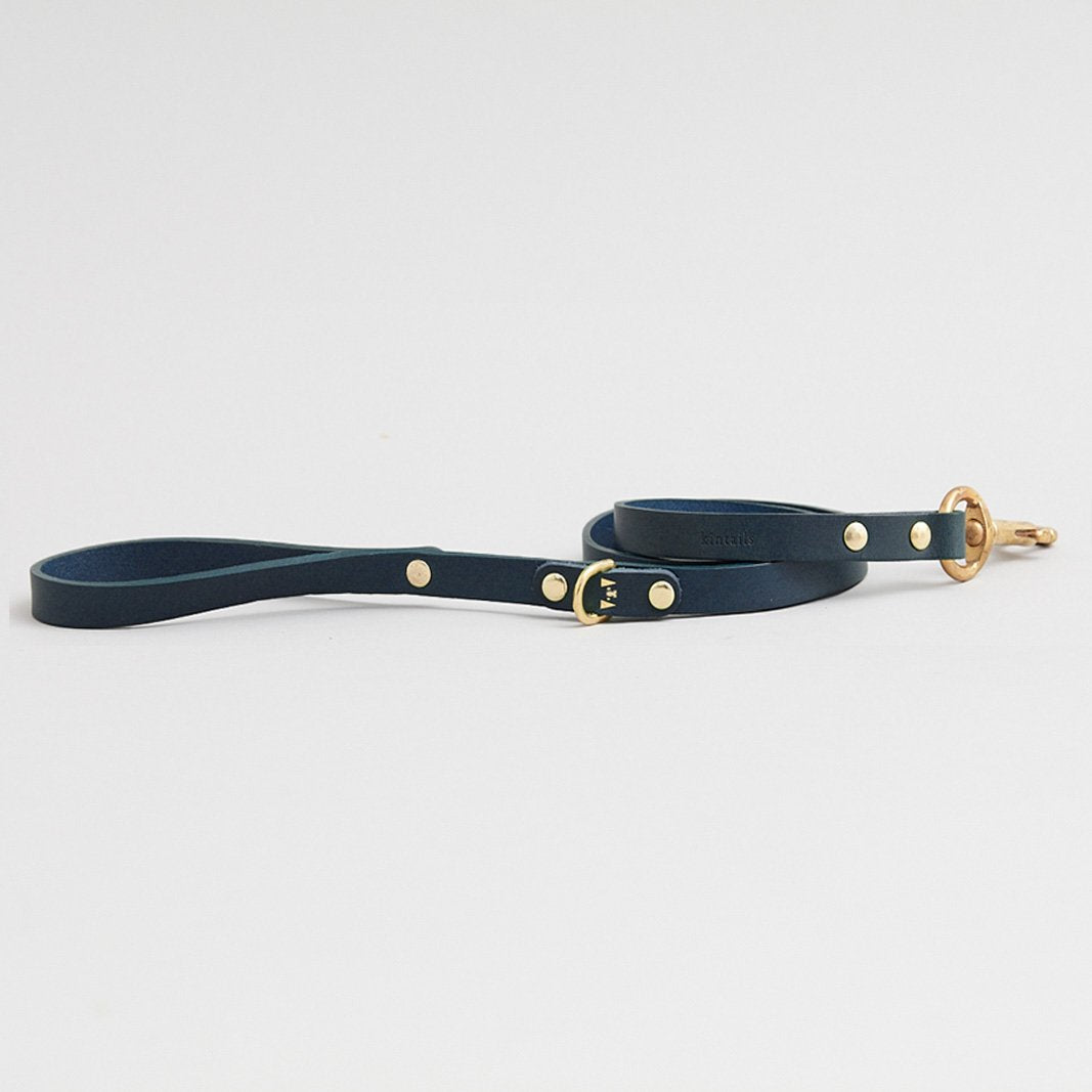 Kintails Skinny Navy Leather Lead