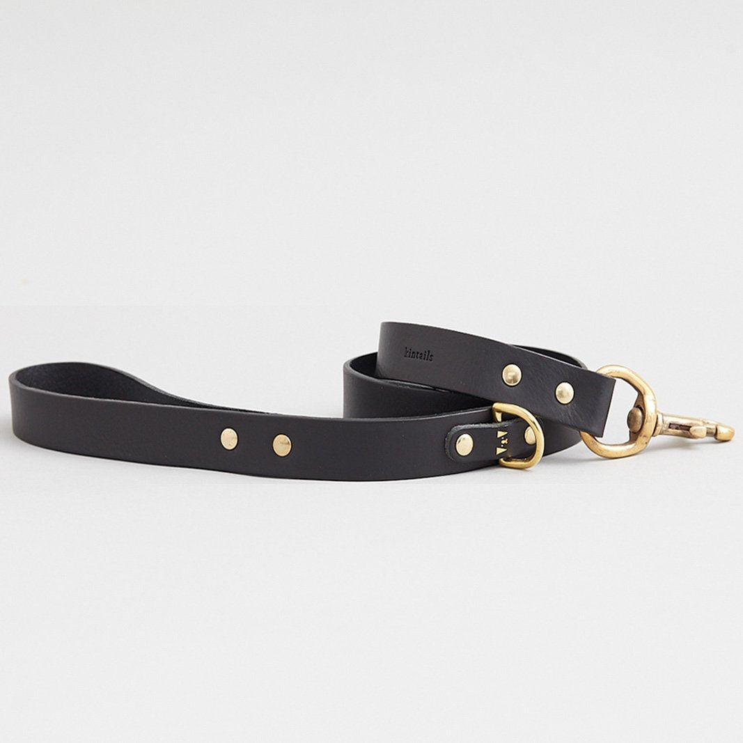 Kintails Standard Black Leather Lead