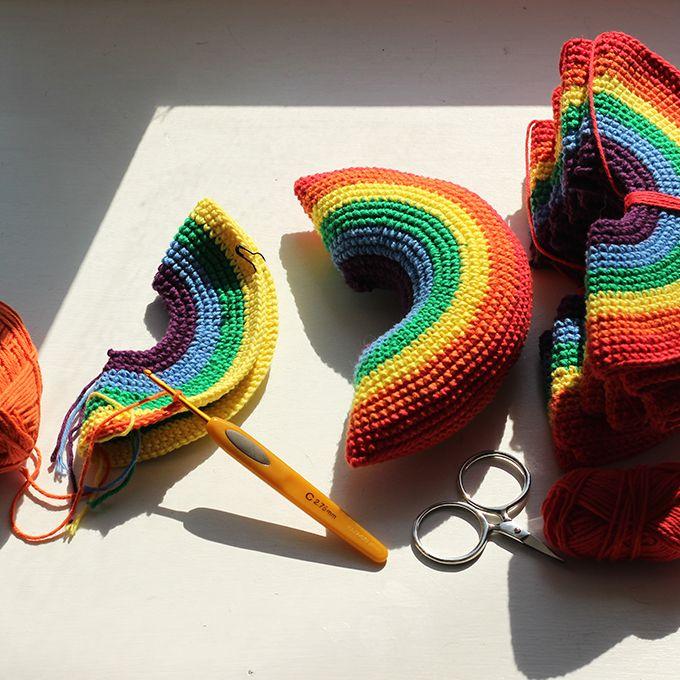 Hiro and Wolf Rainbow Squeaky Toy