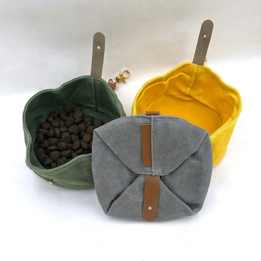 Dapper Dog Club Foldable Waxed Canvas Bowl