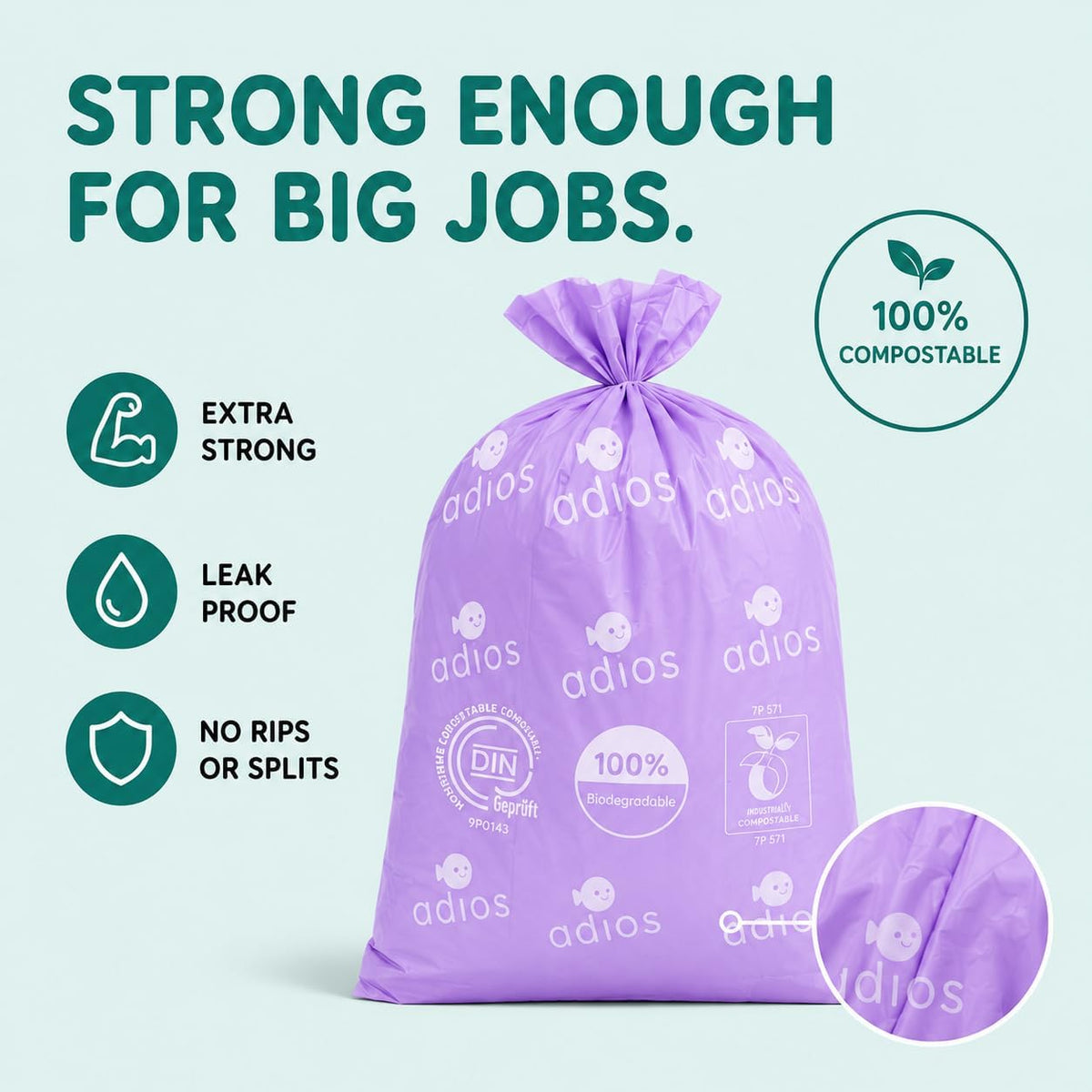 Adios Poo Bags - Individual Roll