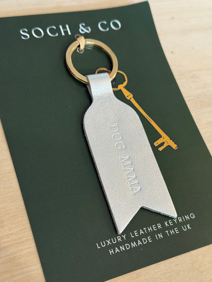 Soch & Co “Dog Mama” and “Dog Dad” Leather Keyring