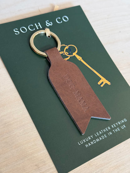 Soch & Co “Dog Mama” and “Dog Dad” Leather Keyring