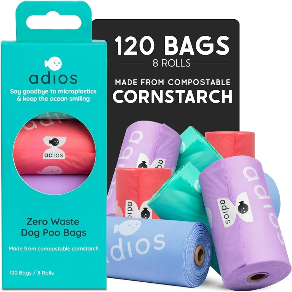 Adios Poo Bags - Pack of 8 Rolls