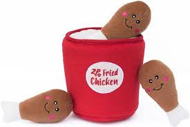 Zippy Paws Chicken Bucket Burrow Toy