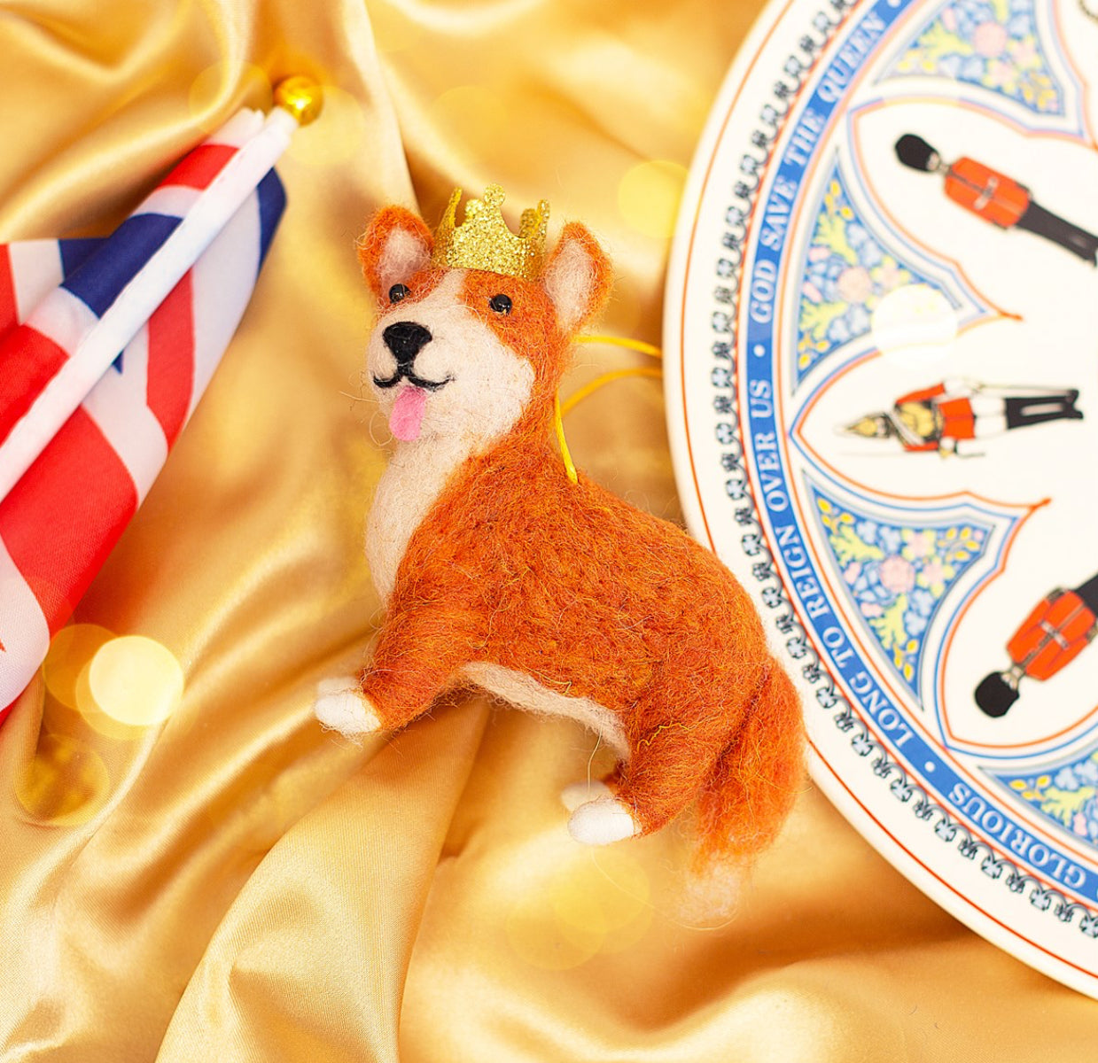 Sass & Belle Corgi Felt Hanging Decoration