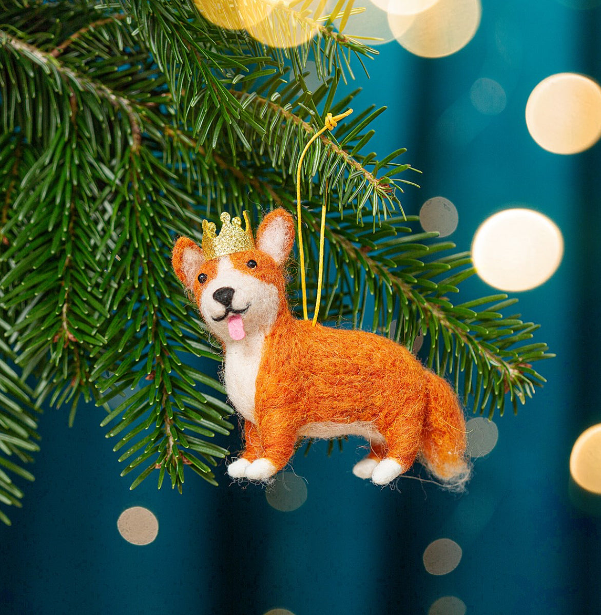 Sass & Belle Corgi Felt Hanging Decoration