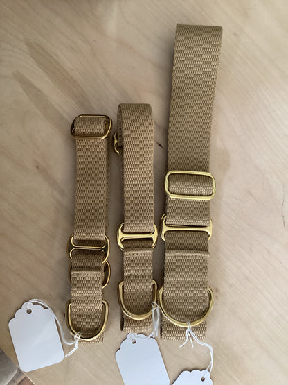 Doggie Apparel Martingale Collar Beige