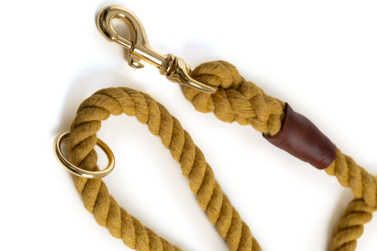 Storeys & Tails Rope Lead, Mustard