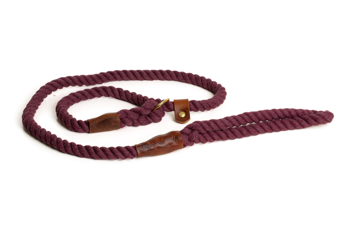 Storeys & Tails Rope Lead, Mulberry