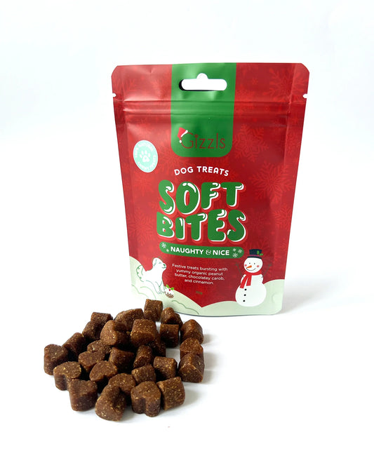 Gizzls Naughty & Nice Christmas Soft Dog Treats