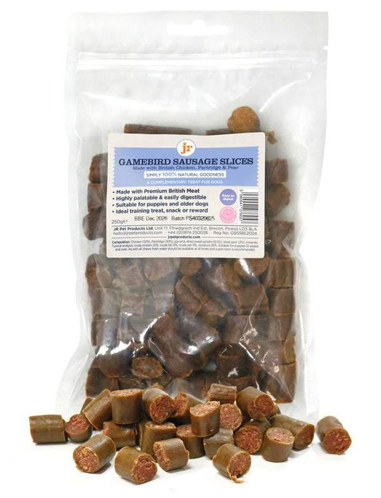 JR Pet Products Sliced Game Bird Sausages 250g