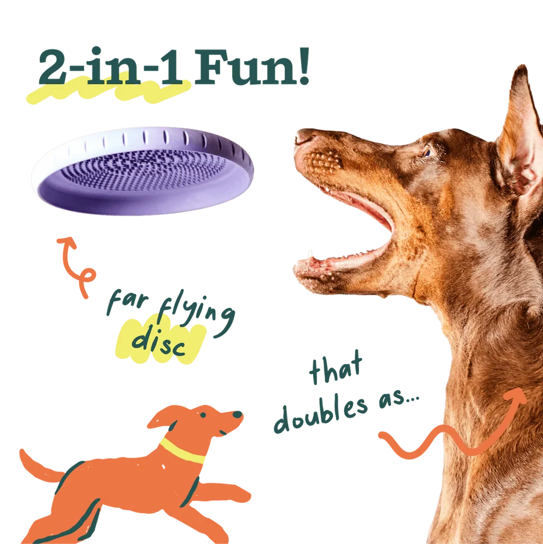 Woof Fly ‘n’ Feed Frizbee & Lick Mat