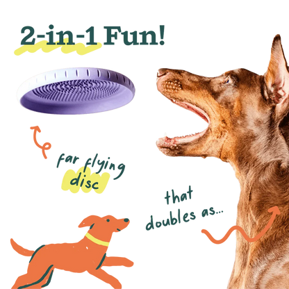Woof Fly ‘n’ Feed Frizbee & Lick Mat