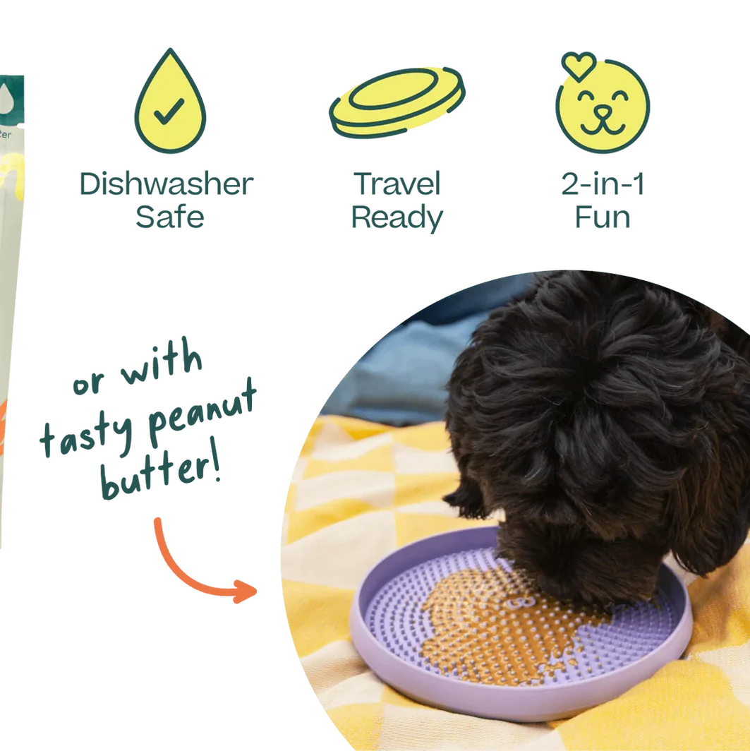 Woof Fly ‘n’ Feed Frizbee & Lick Mat