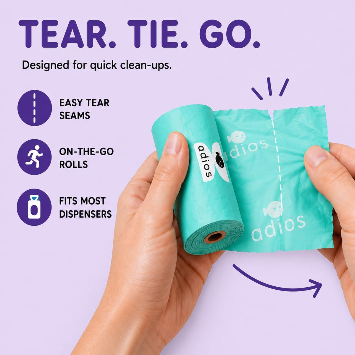 Adios Poo Bags - Individual Roll