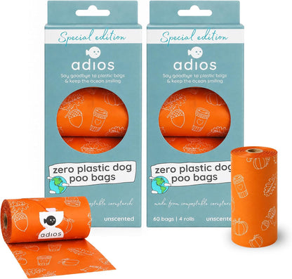 Adios Poo Bags - Pack of 4 Rolls