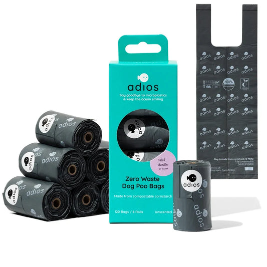 Adios Poo Bags - Pack of 8 Rolls