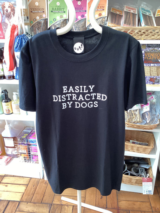 ‘Easily Distracted By Dogs’ T-Shirt