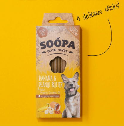 Soopa Dental Sticks Peanut Butter and Banana