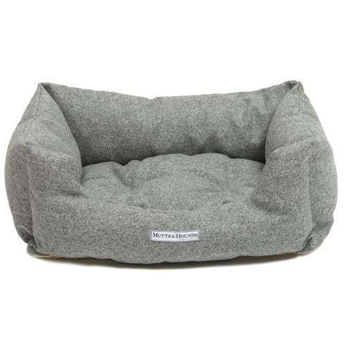 Mutts and Hounds Stoneham Tweed Boxy Dog Bed