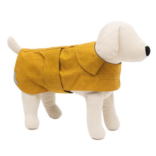 Mutts and Hounds Mustard Waxed Waterproof Dog Coat