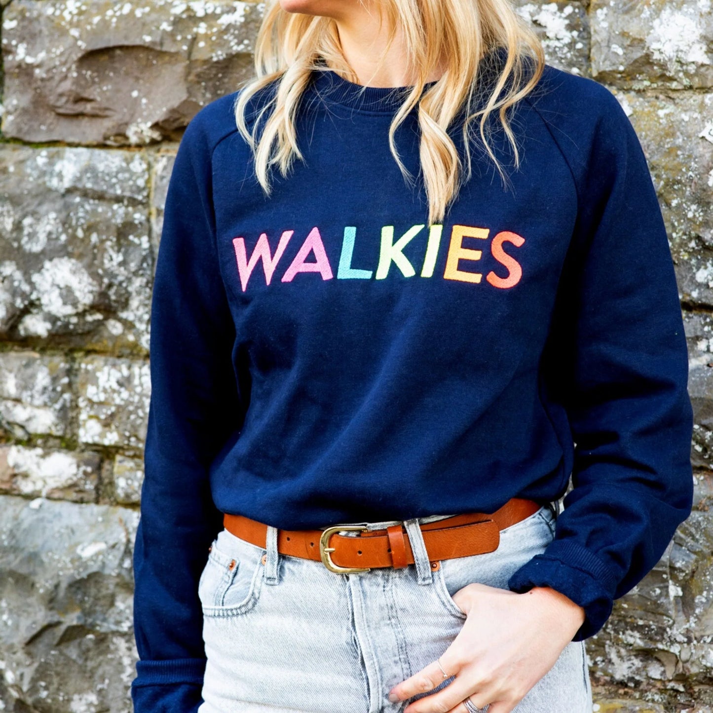 The Distinguished Dog Company Neon Rainbow 'WALKIES' Sweater
